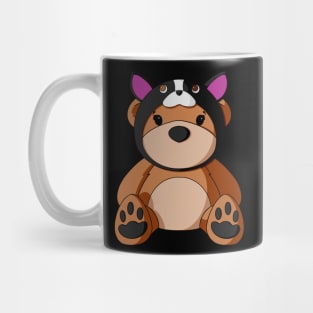 Boston Terrier Hat Teddy Bear Mug